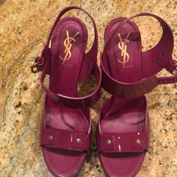 New YSL purple high heels size 9.5. Never worn. - Picture 5 of 5